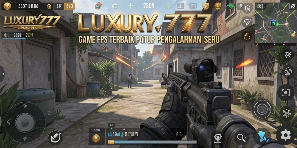 Screenshot gameplay LUXURY777 menunjukkan aksi pertempuran yang intens dan mendebarkan.