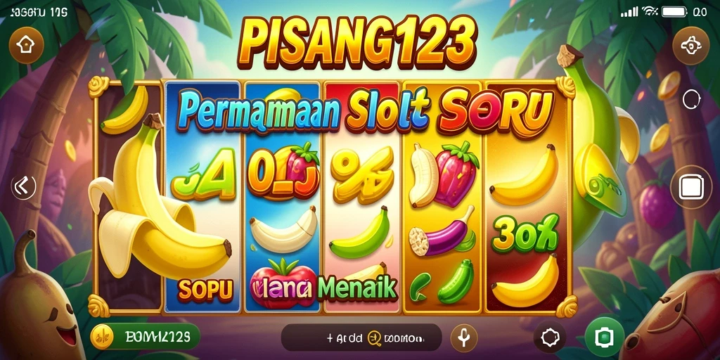 Screenshot utama menunjukkan gameplay yang seru di PISANG123.